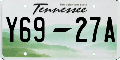 TN license plate Y6927A