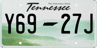 TN license plate Y6927J