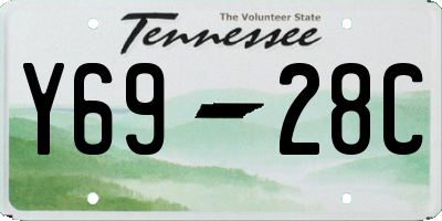 TN license plate Y6928C