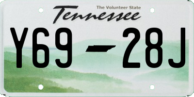 TN license plate Y6928J