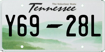 TN license plate Y6928L