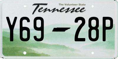 TN license plate Y6928P