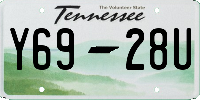 TN license plate Y6928U