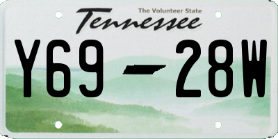 TN license plate Y6928W