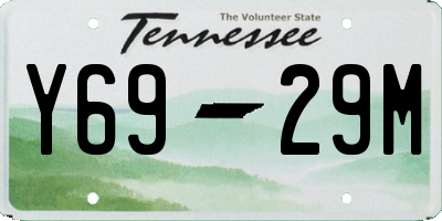 TN license plate Y6929M