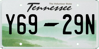 TN license plate Y6929N