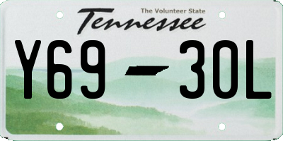 TN license plate Y6930L