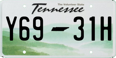 TN license plate Y6931H