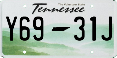TN license plate Y6931J