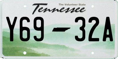 TN license plate Y6932A