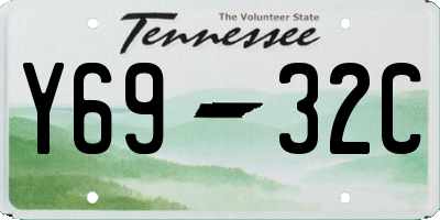 TN license plate Y6932C