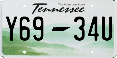 TN license plate Y6934U