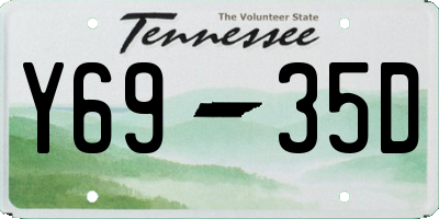 TN license plate Y6935D