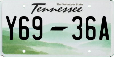 TN license plate Y6936A