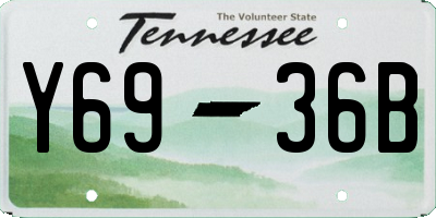 TN license plate Y6936B