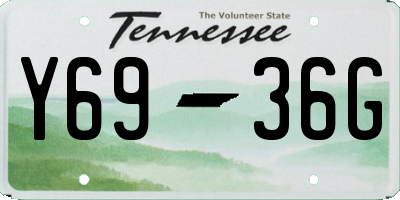 TN license plate Y6936G
