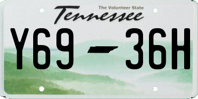 TN license plate Y6936H