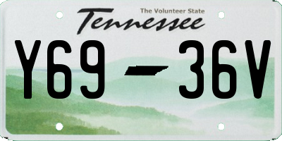 TN license plate Y6936V