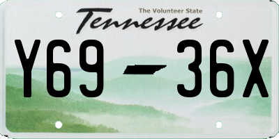TN license plate Y6936X