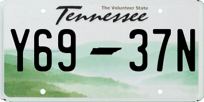TN license plate Y6937N