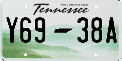TN license plate Y6938A