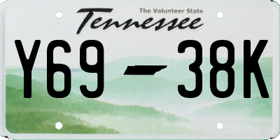 TN license plate Y6938K