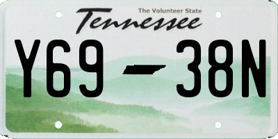 TN license plate Y6938N