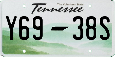 TN license plate Y6938S