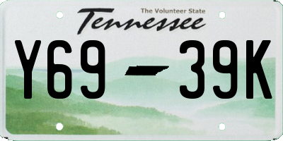 TN license plate Y6939K