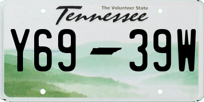 TN license plate Y6939W