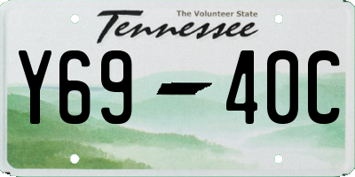 TN license plate Y6940C