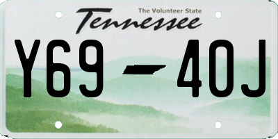 TN license plate Y6940J