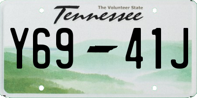 TN license plate Y6941J
