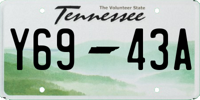 TN license plate Y6943A