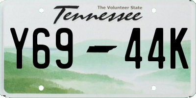 TN license plate Y6944K
