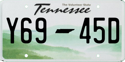 TN license plate Y6945D