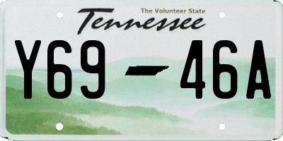 TN license plate Y6946A