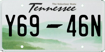 TN license plate Y6946N
