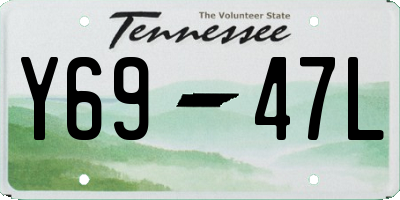 TN license plate Y6947L