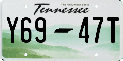 TN license plate Y6947T