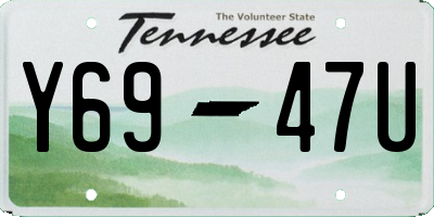 TN license plate Y6947U