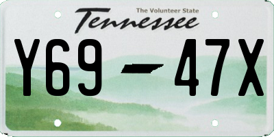 TN license plate Y6947X