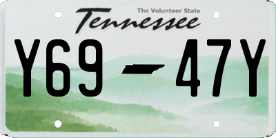 TN license plate Y6947Y