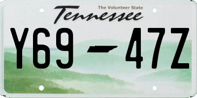 TN license plate Y6947Z