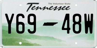 TN license plate Y6948W