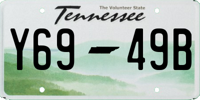 TN license plate Y6949B