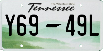 TN license plate Y6949L