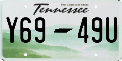 TN license plate Y6949U