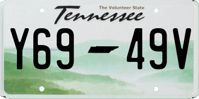 TN license plate Y6949V