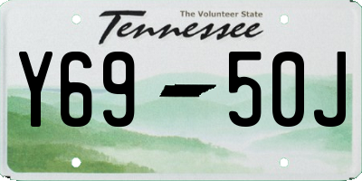TN license plate Y6950J